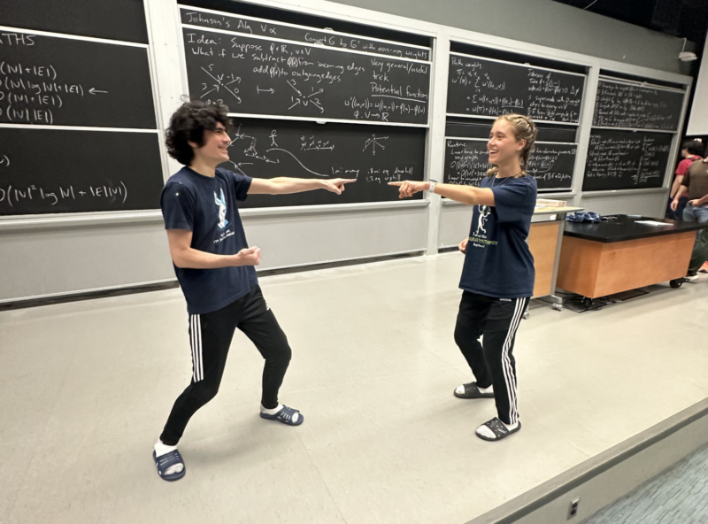 two people pointing at each other with spiderman meme