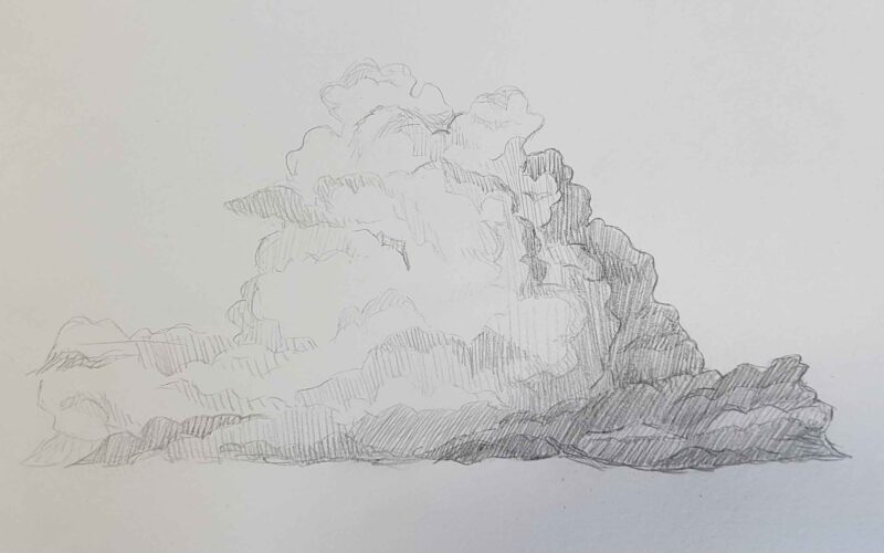 sketch of a large cloud