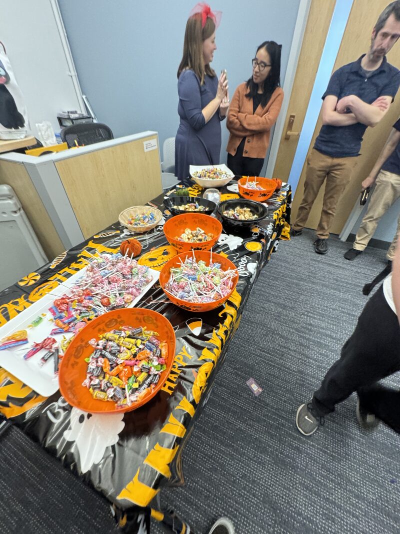 Photo of candy table in an office in the infinite.