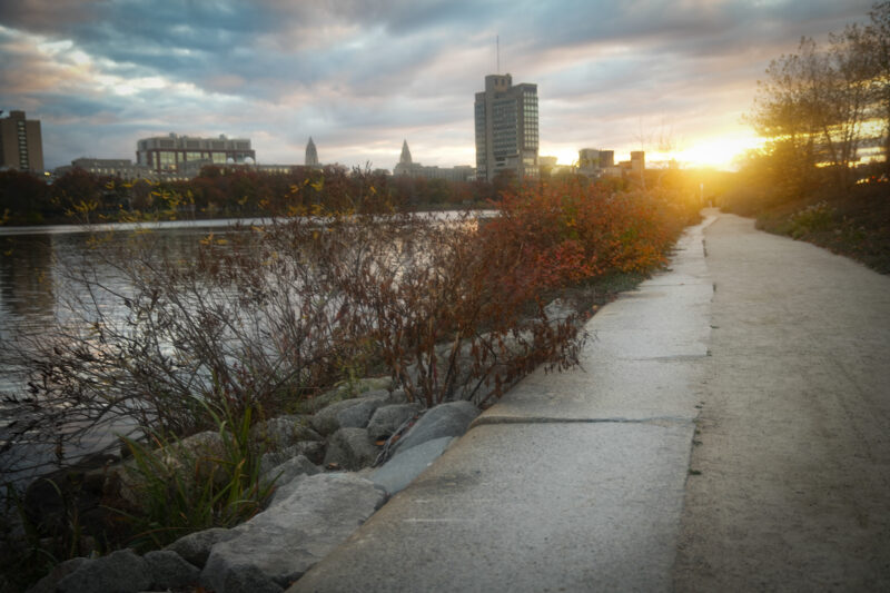 Photo of Boston sunset over the Charles