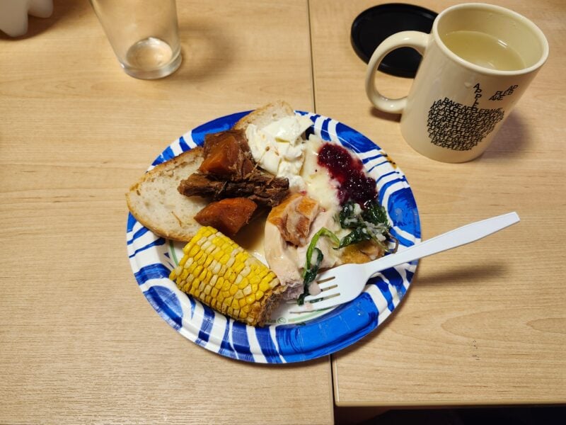 plate of thanksgiving food