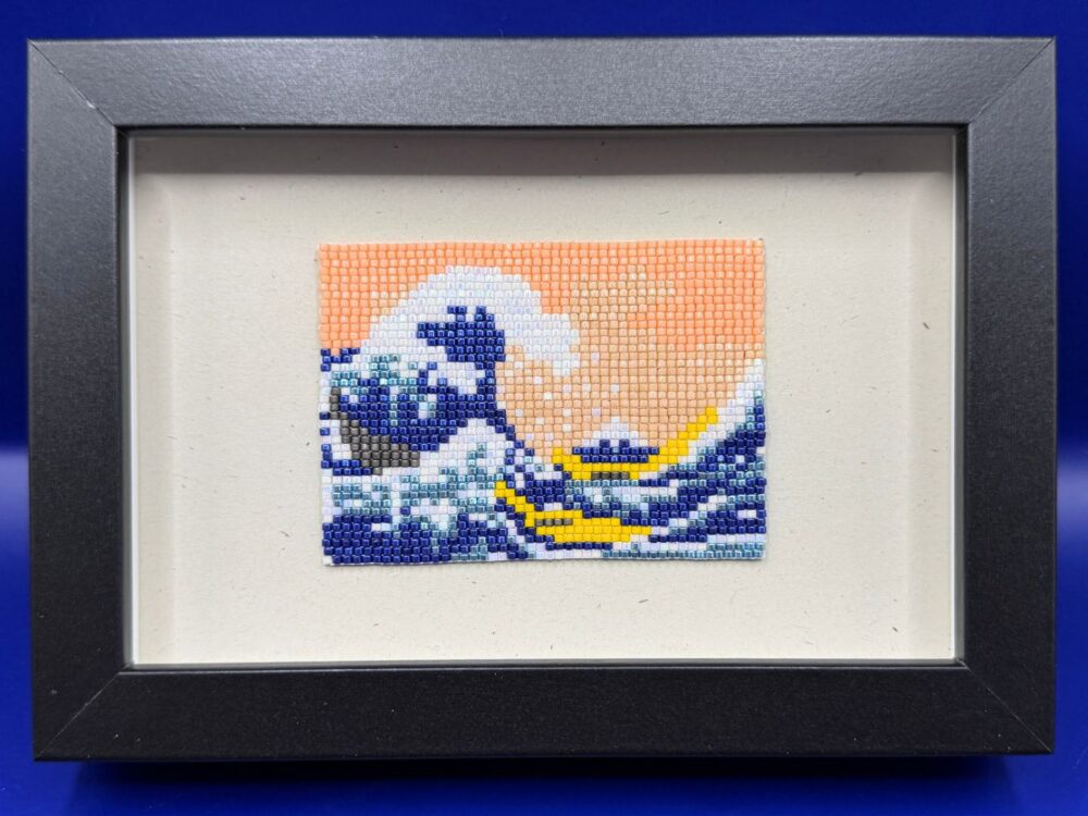 Beaded Hokusai Great Wave Reproduction