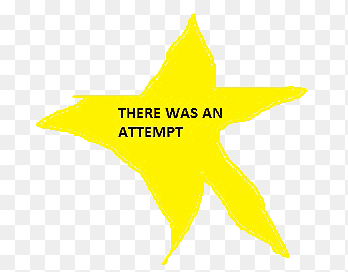 a poorly drawn ms paint star with "there was an attempt" written on it