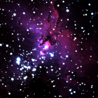 colored eagle nebula