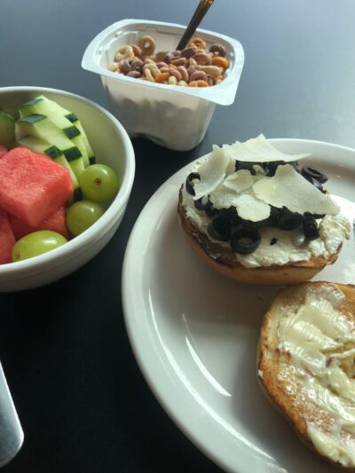 Fancy bagel breakfast