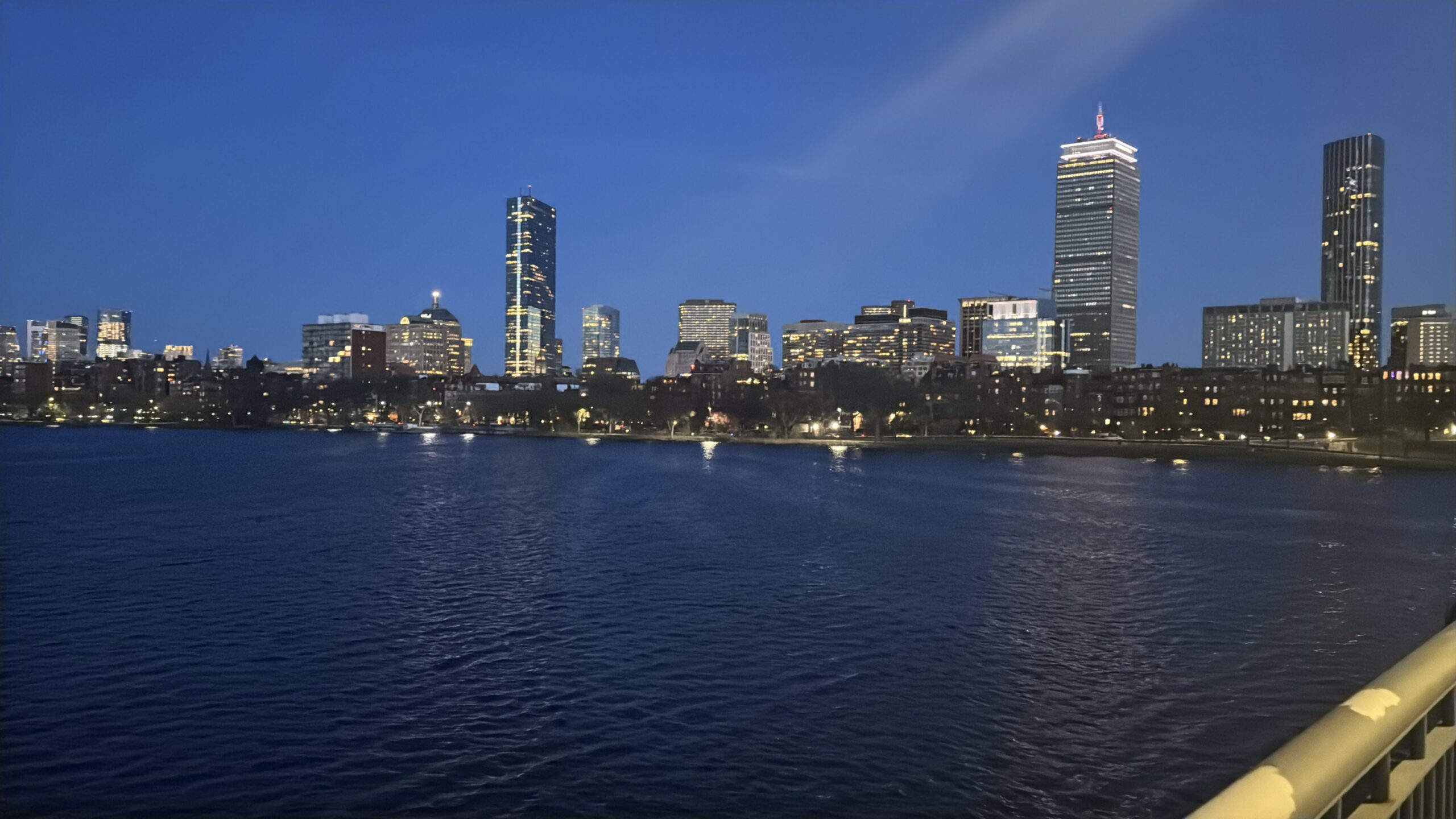 Skyline of Boston at night