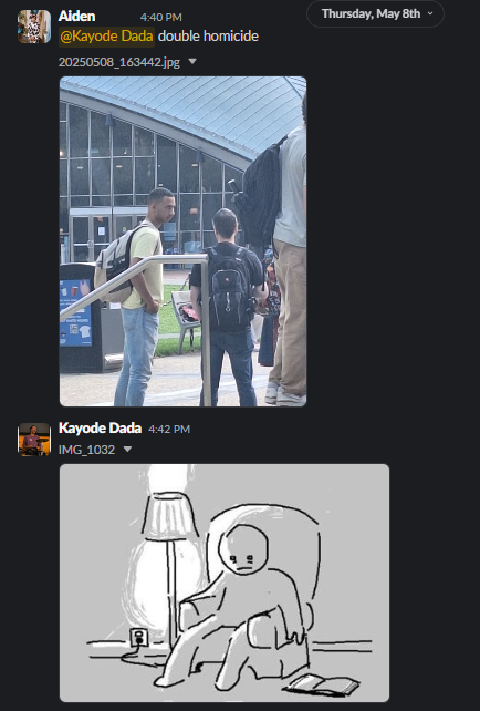 Kayode outside Stud