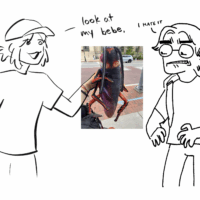 i hold up my plushie roach, saying 