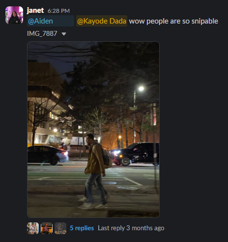 kayode with bad posture. callout by ella.