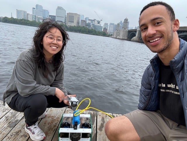 Me and Chuck on the dock of the Charles River!