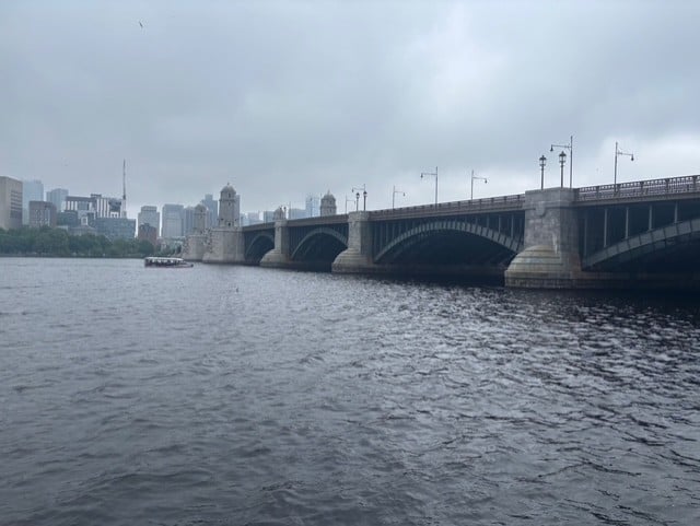 a foggy charles river picture