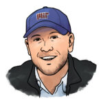 A head-and-shoulders illustration of Petey. He is smiling and has light skin, beard stubble, and is wearing a blue baseball cap that has the MIT logo on it.