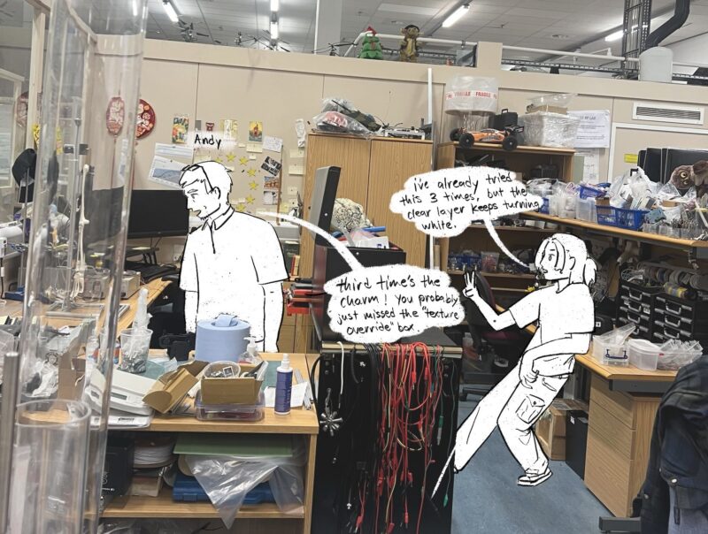 andy helping me with 3d printing