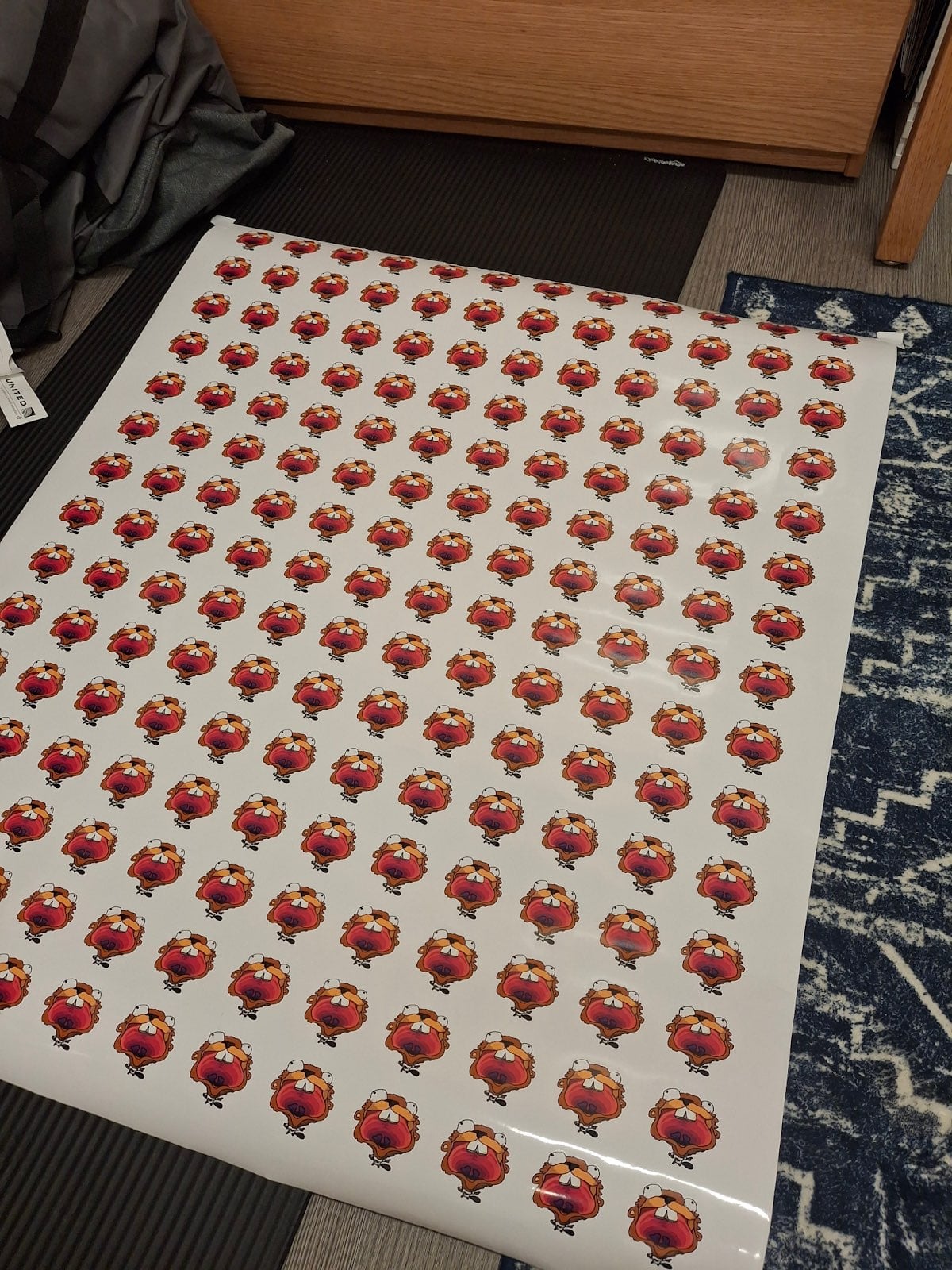 A sticker sheet of deep tim stickers