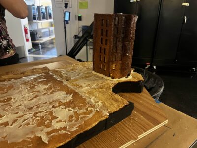 a gingerbread base and building on top