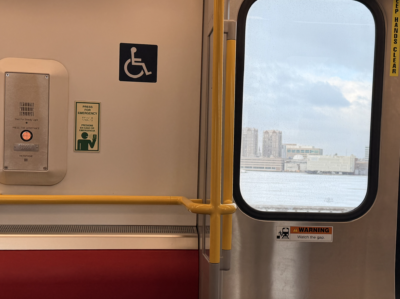 a view from inside the red line, with a frozen Charles