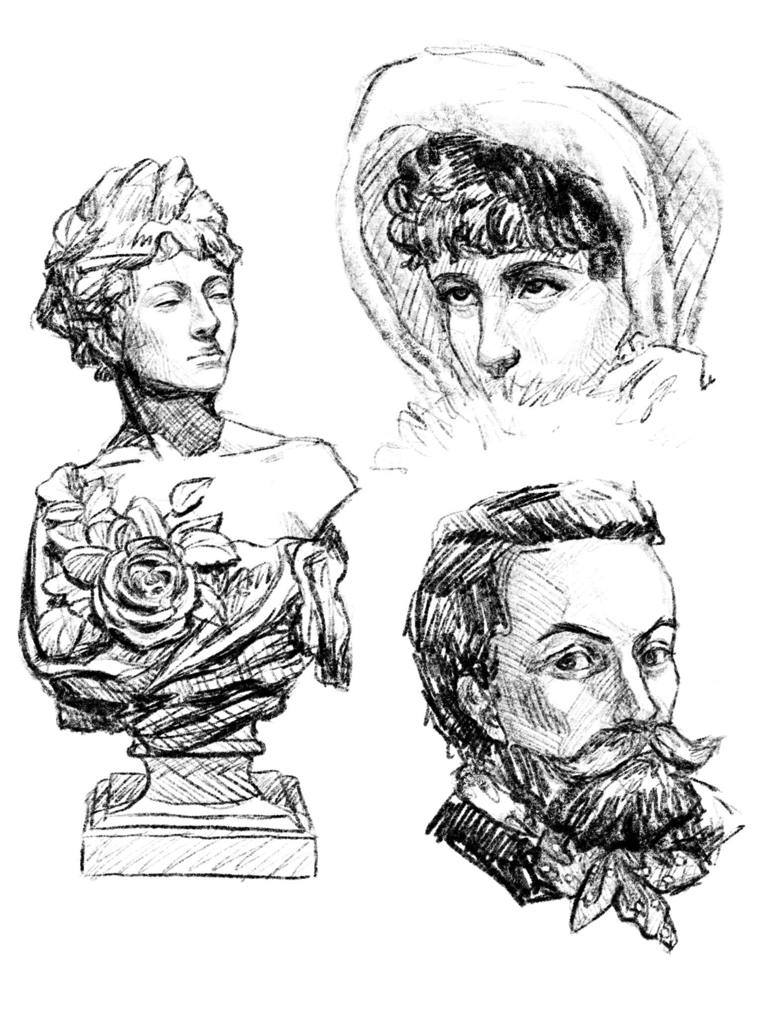 digital portrait sketches