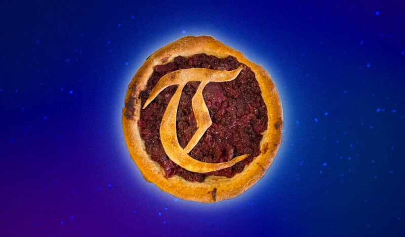 A cherry pie with the Tech 