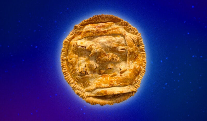 A pie crust that details the MIT Brass Rat