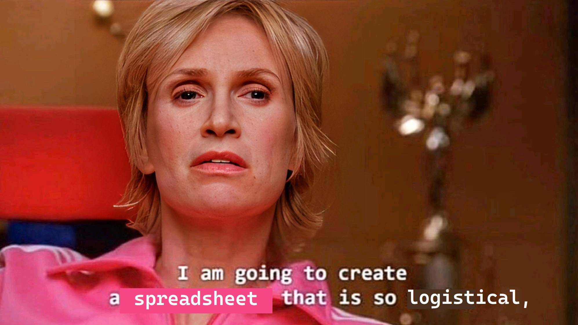 i am going to create a spreadsheet that is so logistical