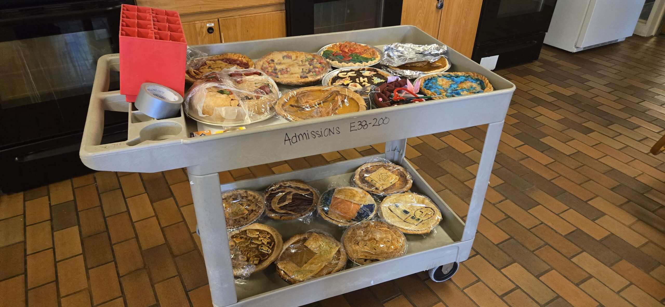 full cart of pies