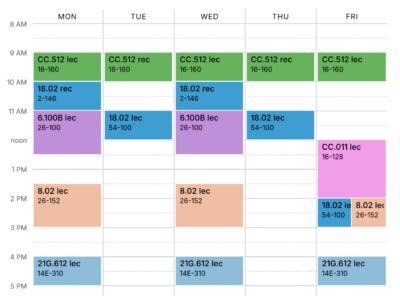 pretty good schedule