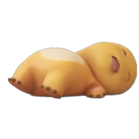 a nailong caricature lying on the floor