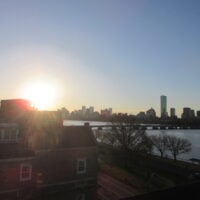 sunrise from an MIT rooftop