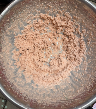 Orange colored ice cream