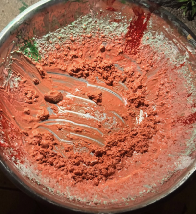 Extremely red ice cream