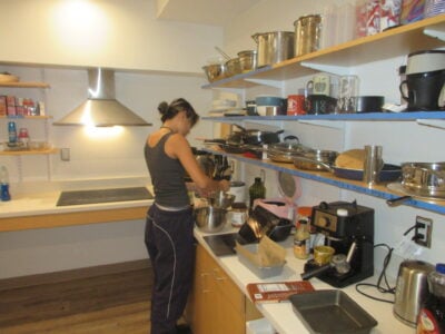 a girl baking