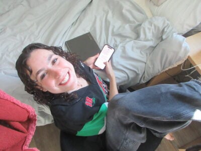my roommate smiling