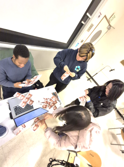 everyone hard at work constructing women cubes
